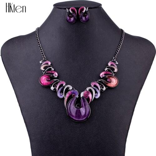 MS1504588 Fashion Jewelry Sets Hight Quality 5 Colors Necklace Sets For Women Jewelry Crystal Resin Unique Design Gifts