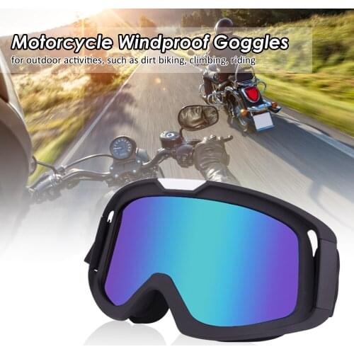 Motorcycle Padding Goggles Anti-UV Dustproof Windproof Riding Glasses Adjustable Eyewear for Outdoor Sports Actives