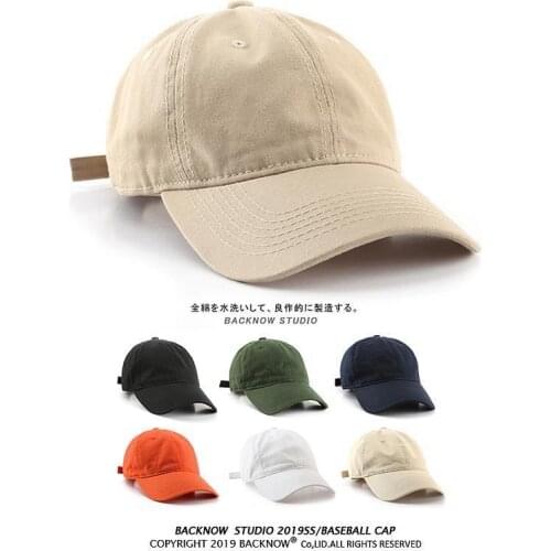 Solid Spring Summer Cap Women Ponytail Baseball Cap Fashion Hats Men Baseball Cap Cotton Outdoor Simple Vintag Visor Casual Cap