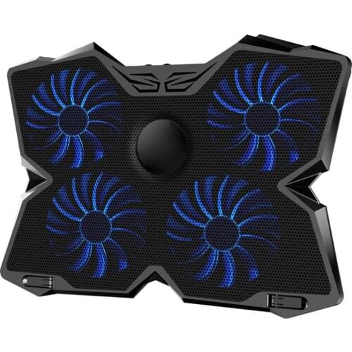 Four Fans 2 USB Ports Laptop Cooler Cooling Pad Notebook Stand for 14-17Inch