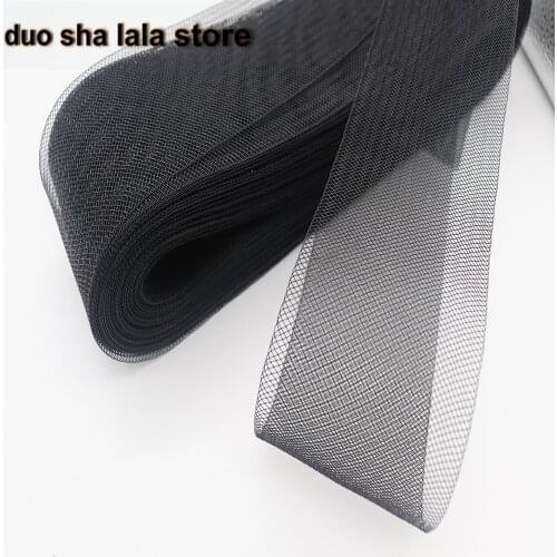 Flat Stiff Plain Hard Stiff Crins Horsehair Braid For Making Dress And Hat fabric for Craft/wedding sewing accessories 100yard