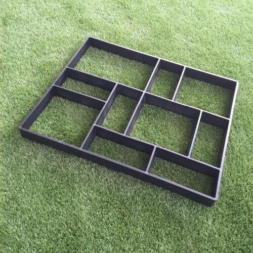 Rectangle Garden paving concrete plastic mold for garden path DIY Stone model shovel D 45*40*4 CM