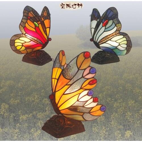 Butterfly hand woven NEW European style living room bedroom decoration table lamp bedside lamp Home Furnishing DF22