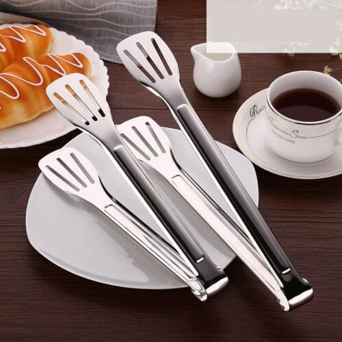 Stainless Steel Barbecue Locking Tongs Serving Clip BBQ Grill Baking Salad Steak Vegetable Pasta Kitchen Tool 1pcs