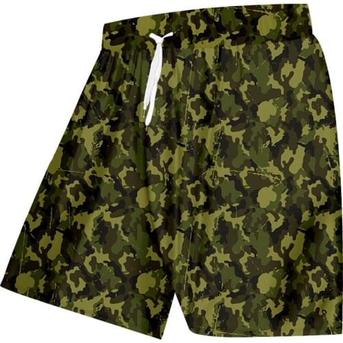 OGKB Men 3D Camouflage Printed Shorts Casual Male Hot Sale Military Shorts Knee Length Mens Summer Short Pants Homme 2021 New
