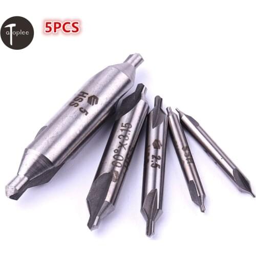 5pcs 3,4,6,8,12mm Shank HSS 2 Edges Self-Centering Wood Metal Working Reaming Drill Center Drill Bit Cutting Tools