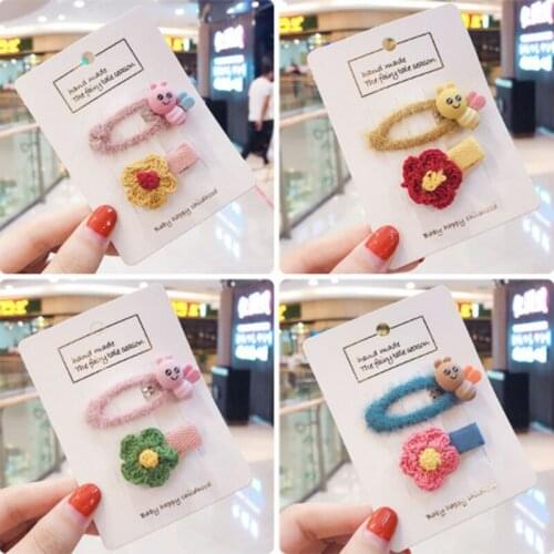 2020 Spring And Summer Childrens Hair Clip Set Cartoon Cute Girl Does Not Hurt Hair Accessories