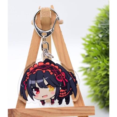 WL0852 Date A Live Keychain Acrylic Cartoon Keyring Accessories
