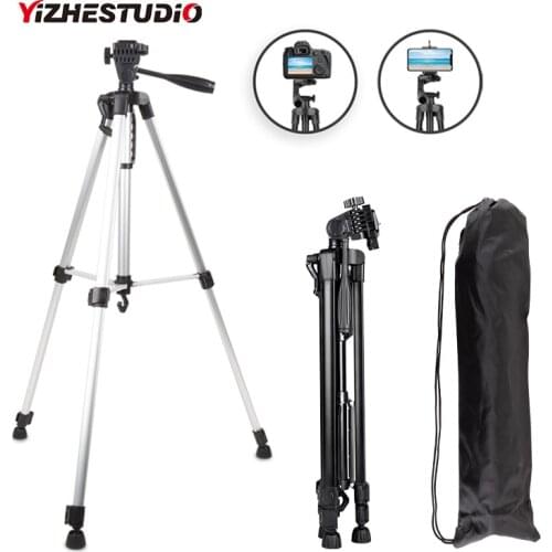 Yizhestudio Camera Tripod 50-140 cm Profesional Stand with Phone Clip Adjustable Camera Tripod for Gopro DSLR Camera Smartphone