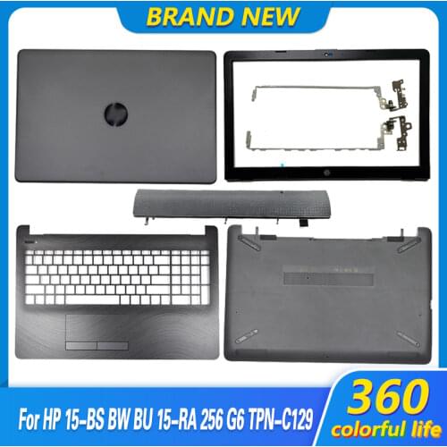 Laptop LCD Back Cover/Front bezel/LCD Hinges/Palmrest/Bottom Case For HP 15-BS 15T-BS 15-BW 15Z-BW 250 G6 255 G6 929893-001 Gray