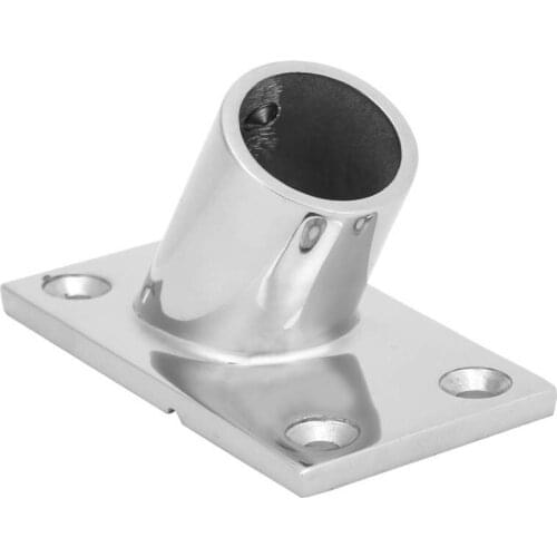 1pcs 22mm 7/8in Boat Rail Fitting Accessory 60 Degrees Thickened Stainless Steel 316 Hand Rail Fitting Rectangular Base
