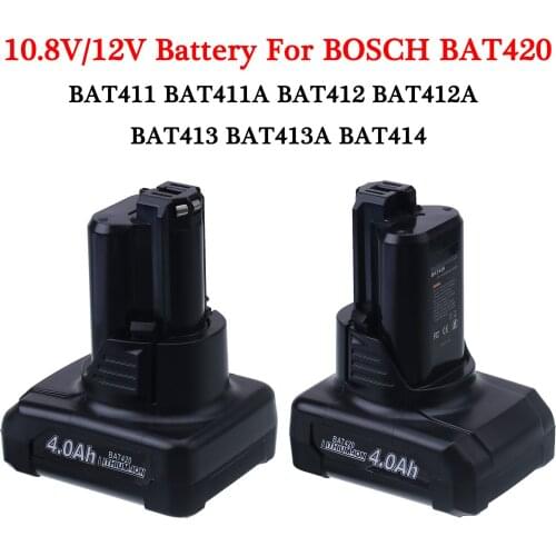 4.0Ah for Bosch 10.8V/12V Replacement Batttery BAT411 BAT411A BAT412 BAT412A BAT413 BAT413A BAT414 D-70745 2607336013 26073360