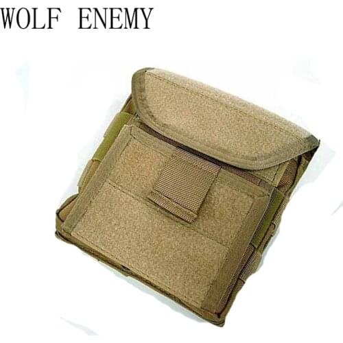 1000D Nylon Molle Tactical Admin Magazine Storage Pouch Military Tactical Flashlight Multi Compartment Bag for Vest Combat Gears