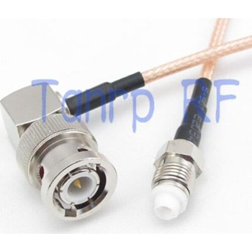 20inch BNC male right angle to FME female jack RF adapter connector 50CM Pigtail coaxial jumper cable RG316 extension cord