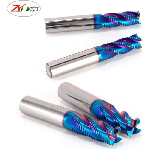 4/6/8/10/12mm HRC65 Dense-toothed rough milling cutter with high hardness for tungsten steel alloy coating Rough corn cutter
