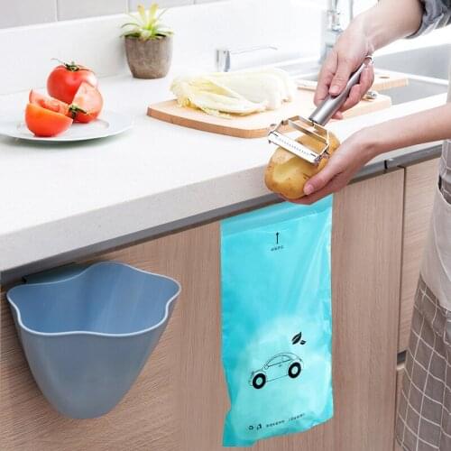 50PCS Kitchen Cupboard Back Trash Bag Rack Cabinet Door Garbage Bag Holder Hanging Cabinet Hanging Trash Rack kitchen Tools