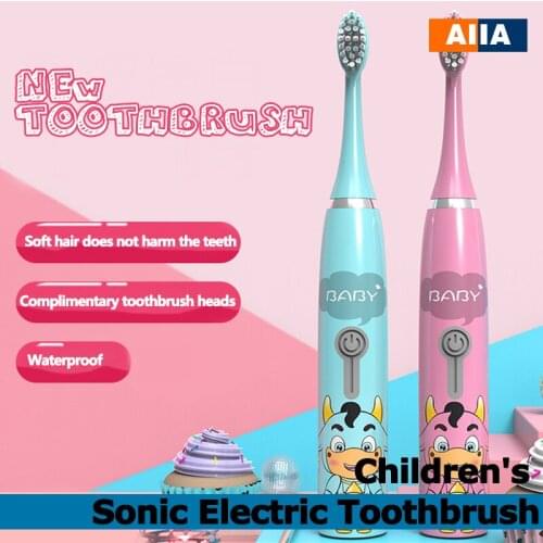 Childrens Sonic Electric Toothbrush Cartoon Pattern Waterproof Dupont Fur Super Long Endurance Smart Timing Kids Toothbrush