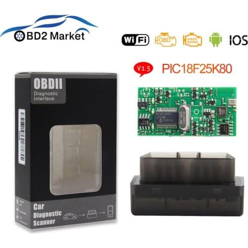 Obd 2 ELM327 V1.5 WIFI diagnostic tool OBD OBD2 Scanner for IOS/Android ELM 327 Diagnostic tools PIC18F25K80 automotive scanner