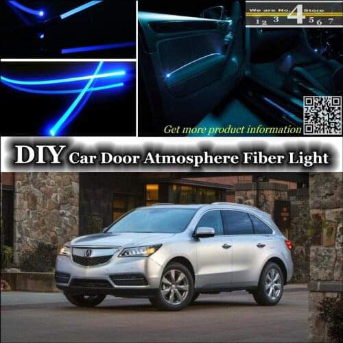 For Acura MDX interior Ambient Light Tuning Atmosphere Fiber Optic Band Lights Inside Door Panel illumination Not EL light
