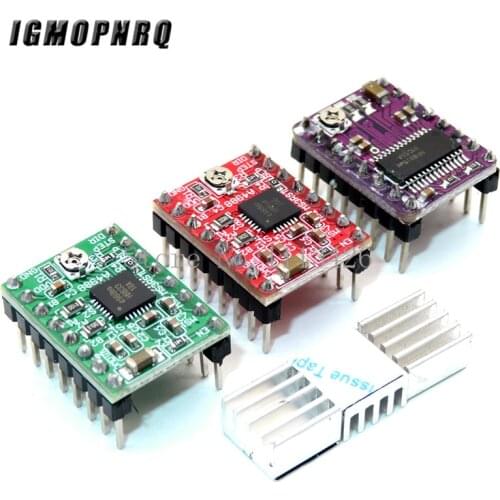3D Printer Parts StepStick A4988 DRV8825 Stepper Motor Driver With Heat sink Carrier Reprap RAMPS 1.4 1.5 1.6 MKS GEN V1.4 board