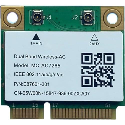 Dual Band 1200Mbps Wireless Card MC-AC7265 Bluetooth 4.2 Notebook Wlan Wifi Card Adapter 802.11ac 2.4G