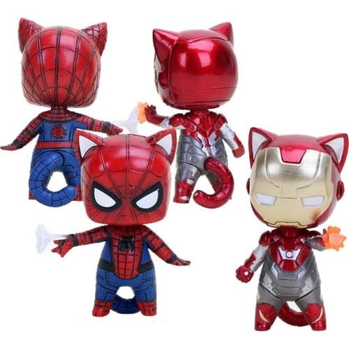 Marvel toys The Avengers Spider-man action figure Iron Man Captain America Winter Solider Cat cos superheroes Action Figure Toy