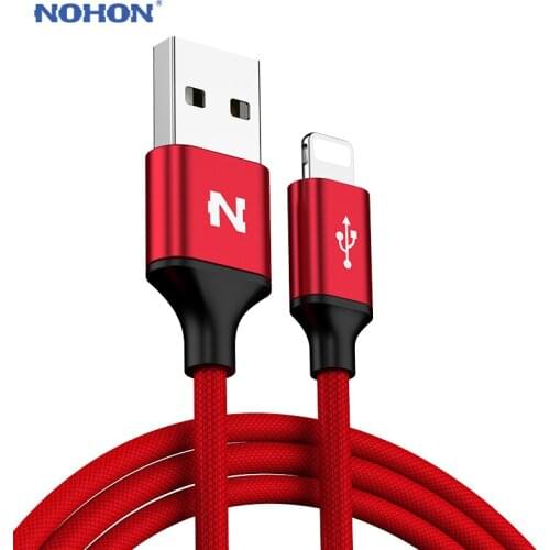 Nohon Cable For iPhone X 8 Plus 7 6 6S 11 XS Plus 5S iOS iPad 8pin Fast Charger Data Sync Phone Cable For Lightning Type-C TypeC