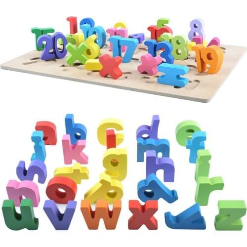 Montessori Educational Wooden Toys Oyuncak Math Alphabet Jeux Montessori Toys For Children Baby Learning Toys