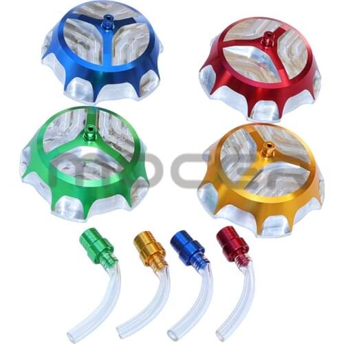 Motorcycle CNC aluminum universal fuel tank cap breather cap for 50cc-110cc off-road motorcycle KLX BBR TTR CRF modified parts