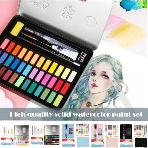 Watercolor Set Vibrant Colors Watercolor Paper Brush Palette for Kids Adults Painting Coloring DJA88