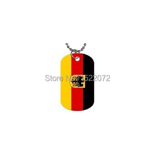 Custom Germany Flag Dog Tag cheap print flag dog tag necklace low price custom metal dog tag necklace