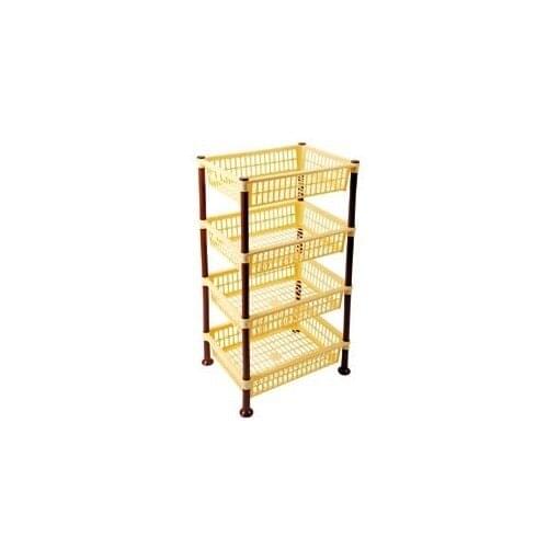 Nostalgia 4 Pcs Plastic Crisper Transparent Transparent