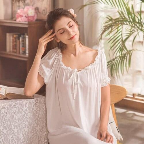 Yomrzl A840 New airrval summer daily womens nightgown cotton one piece sleepwear indoor clothes