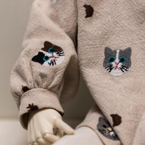 BJD doll shirt suitable for 1-3 1-4 uncle size boutique embroidery kitty shirt doll accessories