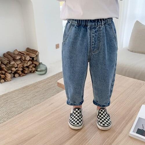 With Pocket Baby Spring Autumn Jeans Pants For Boys Children Kids Trousers Clothing High Quality Teenagers 2021