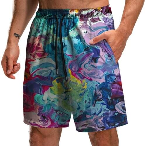 New Men Beach Pants Summer Personalized Casual Shorts 3D Digital Print Surf Shorts Fashion Loose Quick Dry Swimming Shorts S-6XL