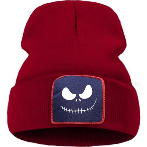 Sport Flexible Knitted Caps Hot Sale Soft Beanie Hats Jack Skellington Pumpkin King Wool Bonnet Cap Warm Unisex Thick Hat