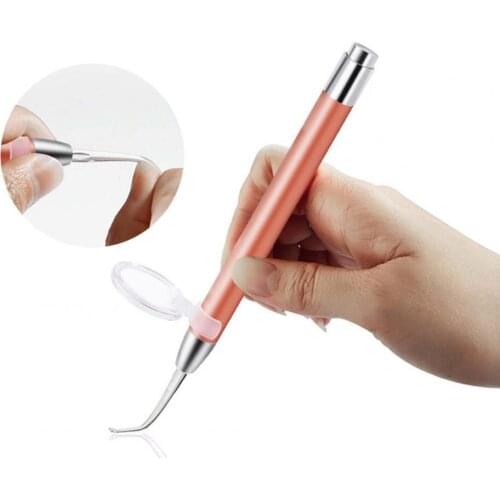 LED FlashLight Earpick Baby Ear Cleaner Endoscope Penlight Spoon Cleaning Ear Curette Light Spoon with Magnifier Ear Wax Removal