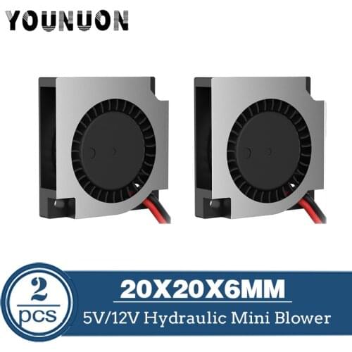 DC Blower Fan 5V 12V 20x20x6mm Blower Fan 2006 20mm Mini Brushless Turbo Blower Fans