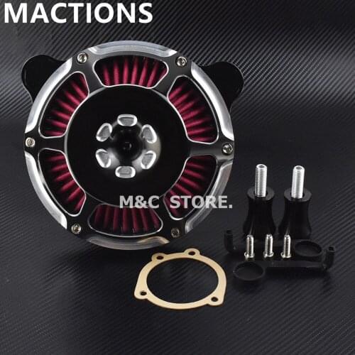 Motorcycle Air Filter Intake For Harley Touring Road King 00-17 Dyna Fatbob Deluxe Softail Breakout Heritage