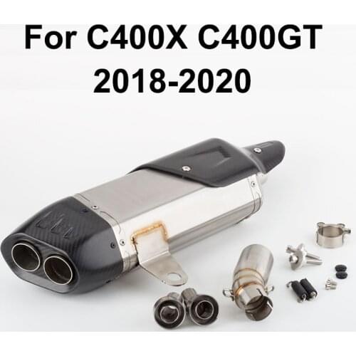 Exhaust Exhaust System for 38-51mm Motorcycle Middle Pipe Muffler Tube DB Killer For C400X 2018-2020 C400GT 2018-2020