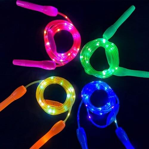 High Quality Children Adult Skipping Rope Fitness Skipping Sport LED Flashing Light Jump Rope Skipping Rope Holiday Rope