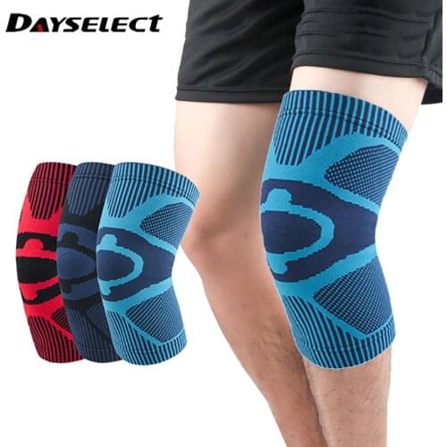 1 PCS Elastic Knee Pads Nylon Sports Fitness Kneepad Fitness Gear Patella Brace Running Basketball Volleyball Support