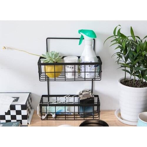 1PC Bathroom Shelves Rack Metal Towel Hook Washing Shower Shampoo Cosmetic Storage Bath Basket Shelf Bathroom Accessories QA 184