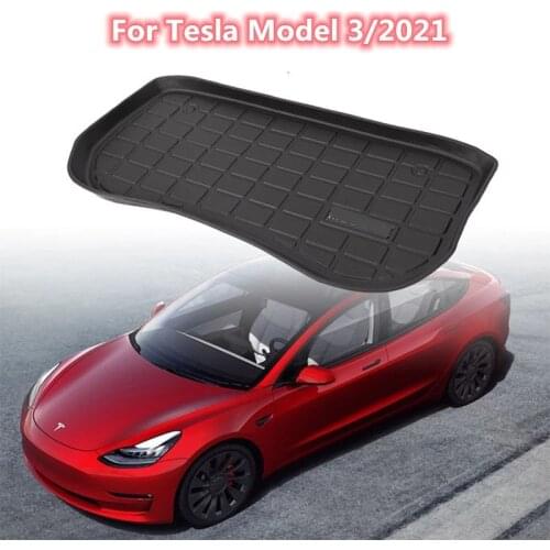 2021 Trunk Mat For Tesla Model3 TPE Car Front Rear Waterproof Wearable Protective Pad Storage Mats Pad Easy Clean Protective Pad