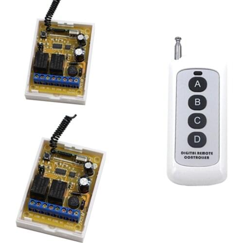315/433MHZ DC 12V 24V 10A 2CH RF Wireless Remote Control Switch System Digital Remote Controller With Receiver Learning Code New