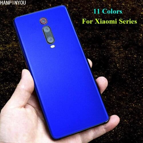 For Xiaomi Redmi K20 K30 Poco X2 Mi 9T Pro Back Rear Simulation Metal Rear Decal Sticker Matte Ice Screen Protector Film
