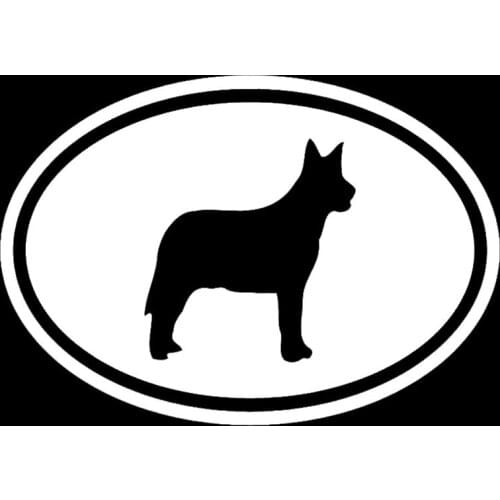 Euro Oval Shape Australian Blue Heeler window Sticker for Motorcycles Laptop Styling Reflective Vinyl Decal 15cm