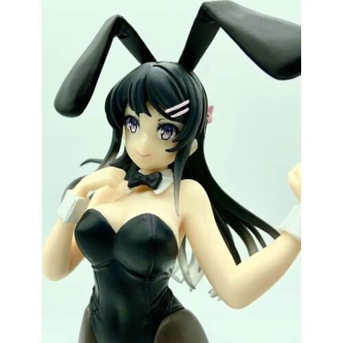 22CM Anime Seishun Buta Yaro Wa Bunny Gril Senpai No Yume Wo Minai Bunny Girl Version Mai Sakurajima Action PVC Figure Toy