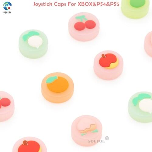 Hotsale Fruit Thumb Grip Cap For XBOX PS5 PS4 SWITCH PRO Controller Silicone Protective Case Game Joystick Caps Thumbstick Cover
